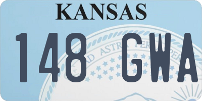KS license plate 148GWA