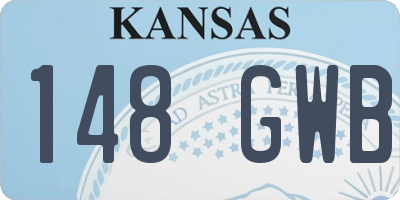 KS license plate 148GWB