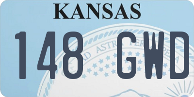 KS license plate 148GWD