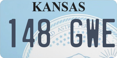 KS license plate 148GWE