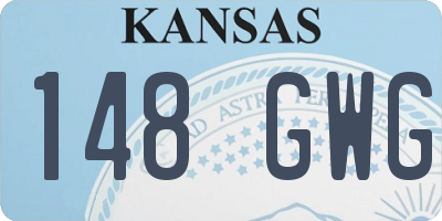 KS license plate 148GWG