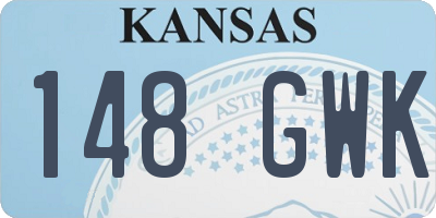 KS license plate 148GWK
