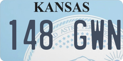KS license plate 148GWN
