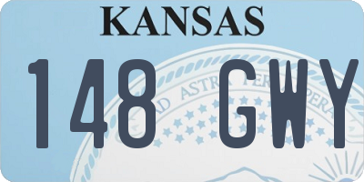 KS license plate 148GWY