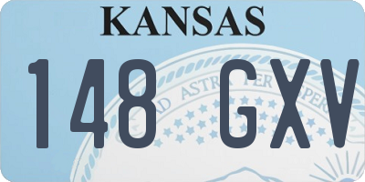 KS license plate 148GXV