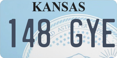 KS license plate 148GYE