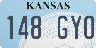 KS license plate 148GYO
