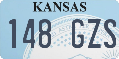 KS license plate 148GZS