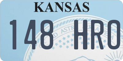 KS license plate 148HRO