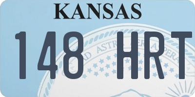 KS license plate 148HRT