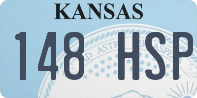 KS license plate 148HSP