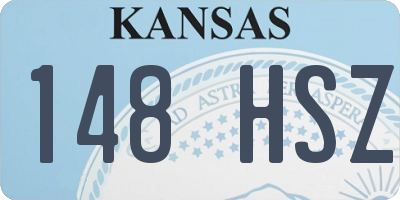 KS license plate 148HSZ
