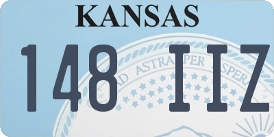 KS license plate 148IIZ