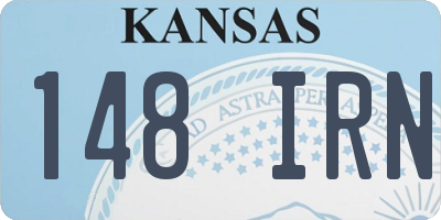 KS license plate 148IRN