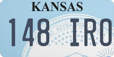 KS license plate 148IRO