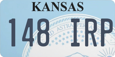 KS license plate 148IRP