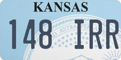 KS license plate 148IRR