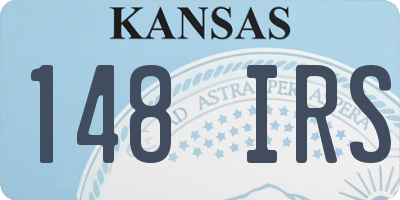 KS license plate 148IRS