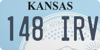 KS license plate 148IRV