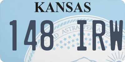 KS license plate 148IRW