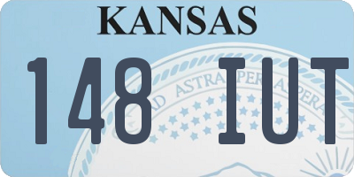 KS license plate 148IUT