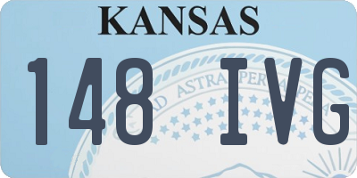 KS license plate 148IVG