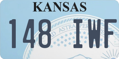 KS license plate 148IWF