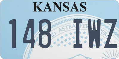 KS license plate 148IWZ