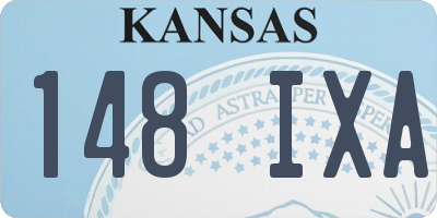 KS license plate 148IXA