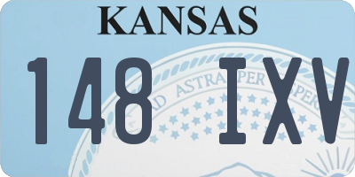 KS license plate 148IXV