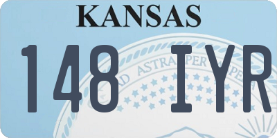 KS license plate 148IYR