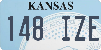 KS license plate 148IZE