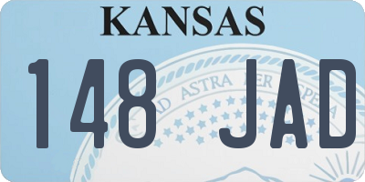KS license plate 148JAD