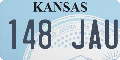 KS license plate 148JAU