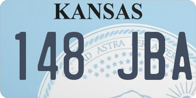 KS license plate 148JBA