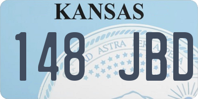 KS license plate 148JBD