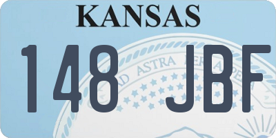 KS license plate 148JBF
