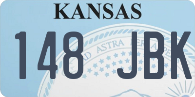 KS license plate 148JBK