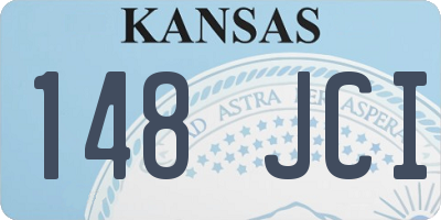 KS license plate 148JCI