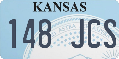 KS license plate 148JCS