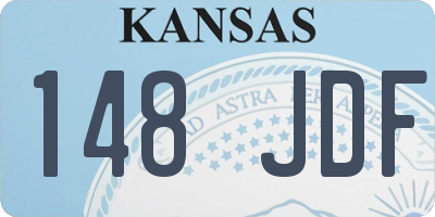 KS license plate 148JDF