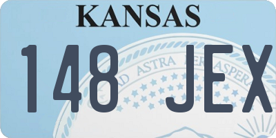 KS license plate 148JEX