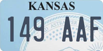 KS license plate 149AAF