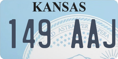 KS license plate 149AAJ