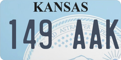 KS license plate 149AAK