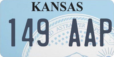 KS license plate 149AAP
