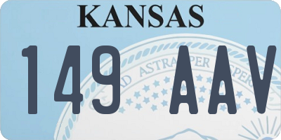 KS license plate 149AAV