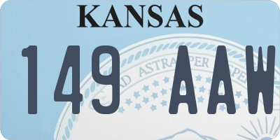 KS license plate 149AAW
