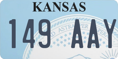 KS license plate 149AAY