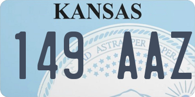 KS license plate 149AAZ